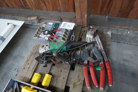 Angle grinder + hammer drill + 2 pcs. cable shears, etc.