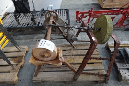 2 stk. antik slibemaskiner 