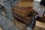Wooden bench, various wooden boxes, 2 pcs. suitcases etc.