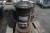 2 pcs. oil burner + metal barrel