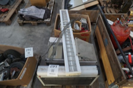 Pallet frame with various electrical items