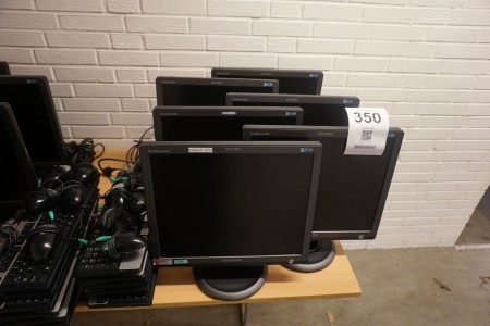 6 pieces. Computer monitors with keyboard and mouse