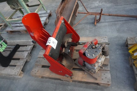 Snow thrower for implement carrier + motor