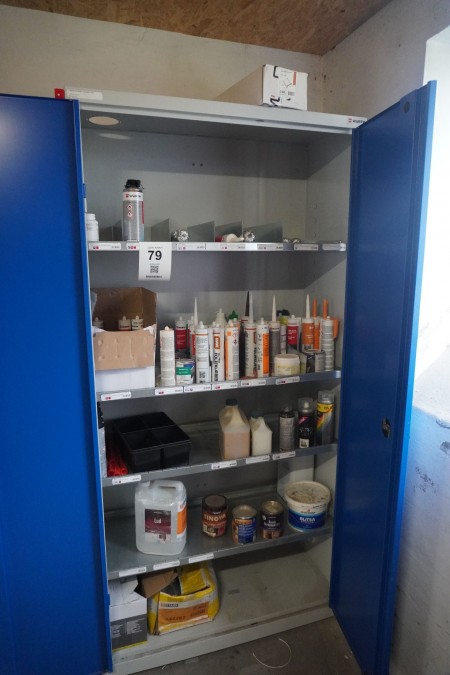 Contents in workshop cabinets of various sealants etc.