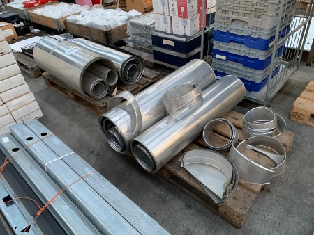 Lot of stainless steel collars for pipes