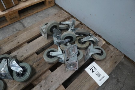 10 pcs. wheels for trolleys, cabinets, etc.