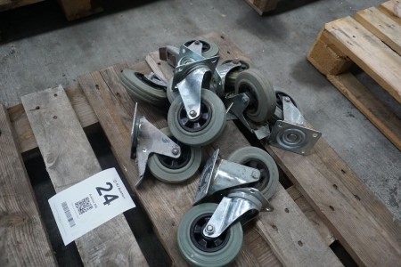 10 pcs. wheels for trolleys, cabinets, etc.