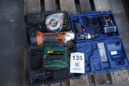 3 stk. el-værktøj, mærke: Bosch, AEG & Hero