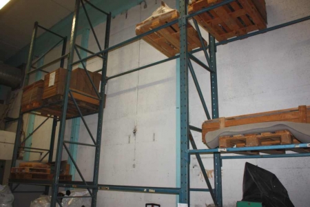 3 section pallet racking, height approx. 6 meters