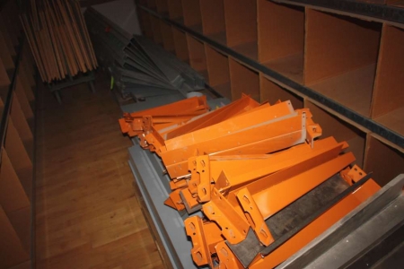 Lot shelves for the back of pallet racking, disassembled