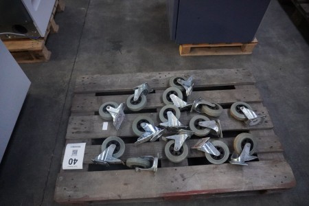 14 pcs. wheels for trolleys, cabinets, etc.