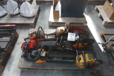 8 pcs. chainsaws of various brands