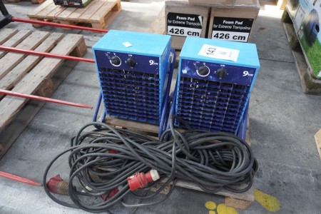 2 pcs. fan heater + 2 pcs. power cables