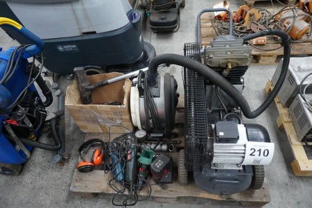 Compressor + various tools etc.