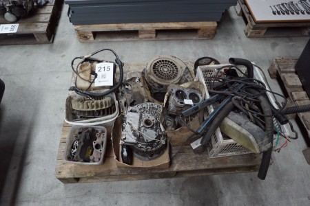 Various spare parts for engine