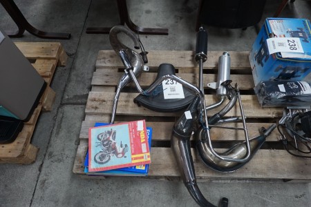 Various spare parts for mopeds
