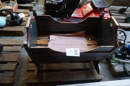 Old-fashioned cradle in wood