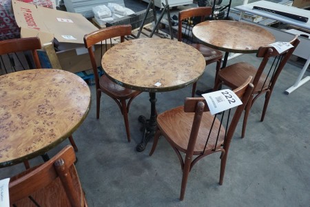 Runder Tisch mit 2 Stühlen