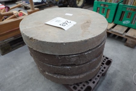 4 stk. betondæksler