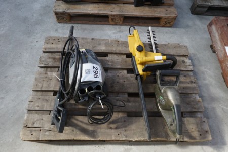 High pressure cleaner, hedge trimmer & chainsaw
