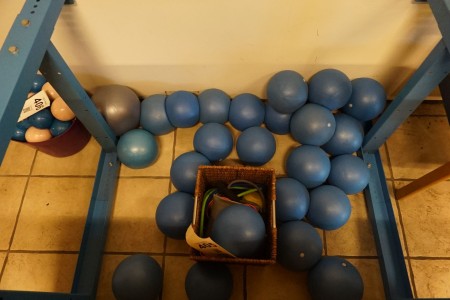 Large batch of Pilates balls etc.