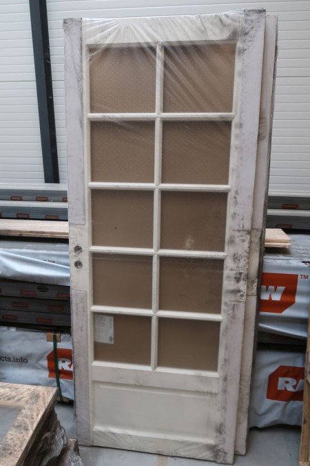 Glass door with frame