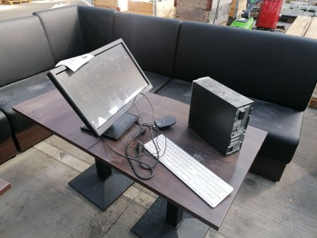 Computer, skærm og tastatur