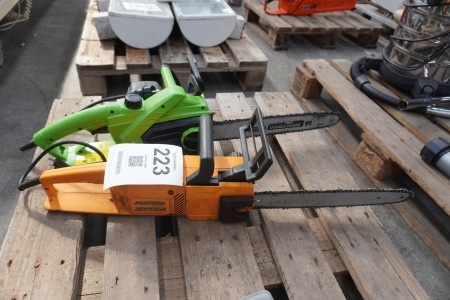 2 pcs. electric chainsaws, brand: Partner & Garden