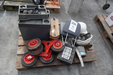 Pallet with various contents