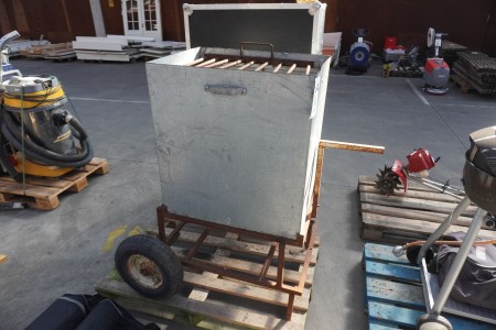 Collector trolley for asbestos filter for roof cleaning