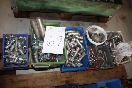 Various fittings on pallet