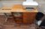 Raising / lowering table with content incl. Office chair