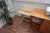 Raising / lowering table with content incl. Office chair