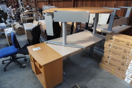 1 piece. Chest of drawers + 2 pcs. height adjustable desk