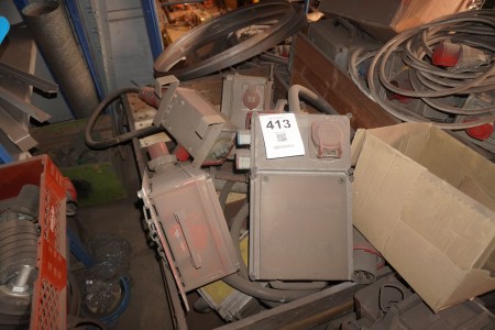 Pallet with various power boxes etc.