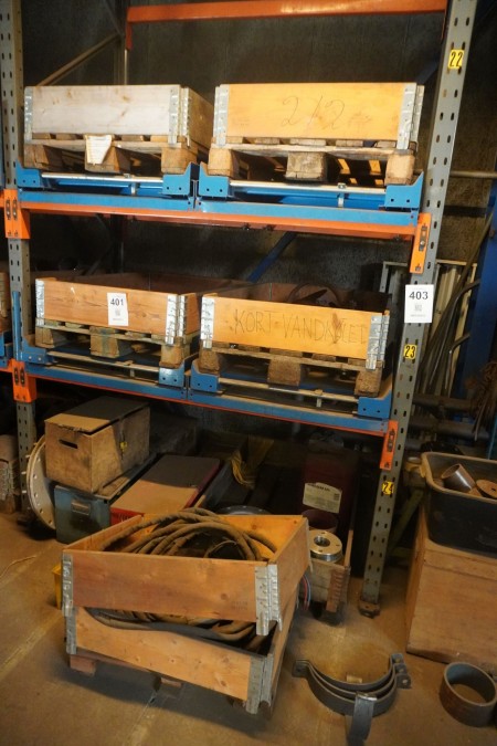 2 pallets with bends, cuts, semi-finished iron, etc.