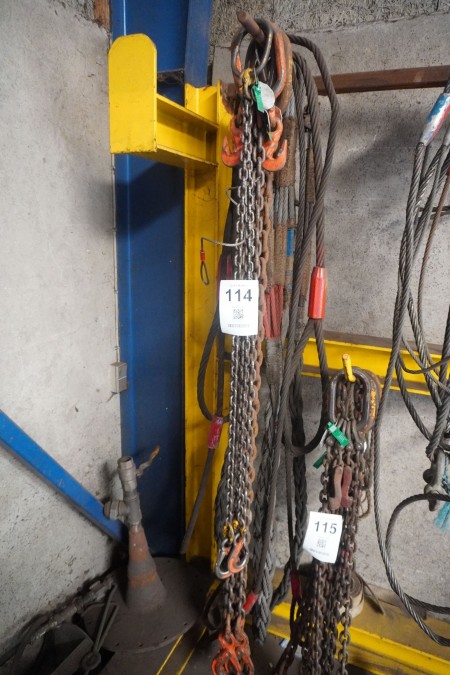 Various lifting wires + lifting chains