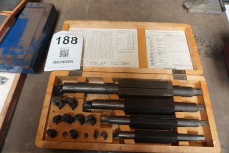 Various milling irons with holders