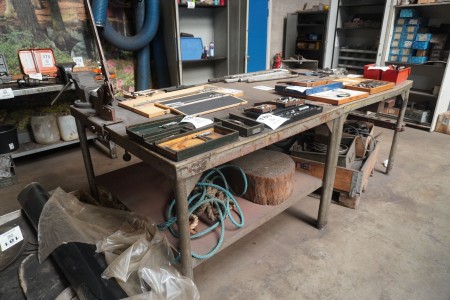 Work table with plastic surface