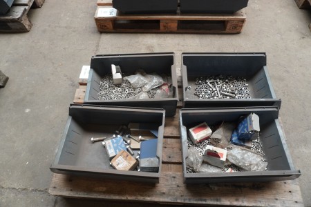 4 boxes with various acid-proof bolts & washers
