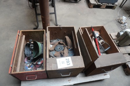 3 pieces. toolboxes with content