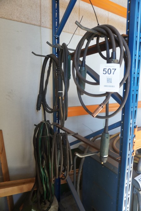 Lot of welding cables