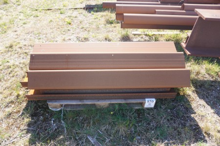 Pallet with various I-beams etc.