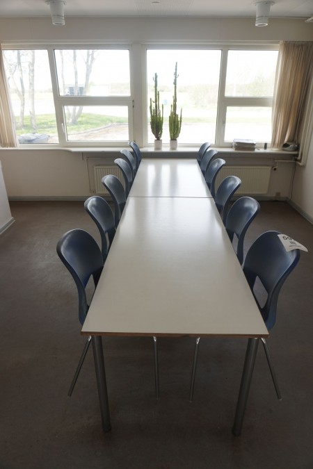 2 pcs. canteen tables + 12 chairs