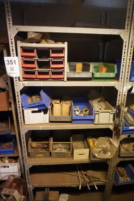 Workshop shelf with content