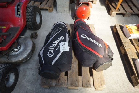 2 pcs. Golf bags, brand: Callaway and taylermade