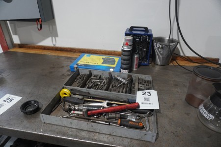 Various hand tools, drills & cutting tools