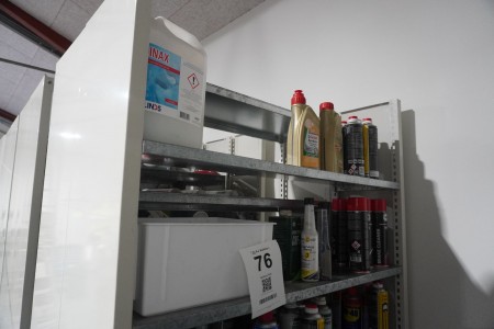 2 shelves with various sprays