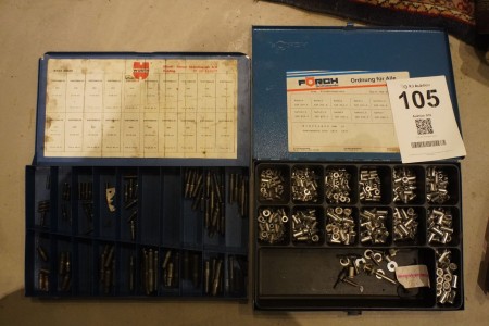 2 assortment boxes with various support bolts etc.