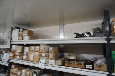 Contents on 2 shelves of various spare parts for Jaguar